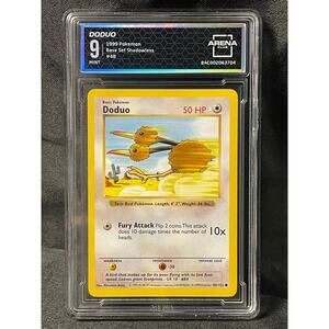 1999 Doduo Shadowless #48 Pokémon Base Set ArenaClub Graded MINT 9